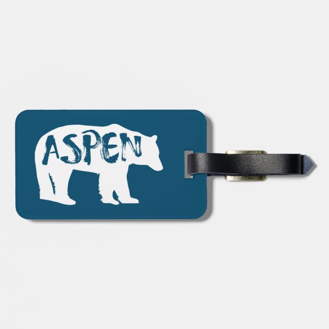 Aspen Colorado Bear Bagagebricka (Baksida Vågrät)