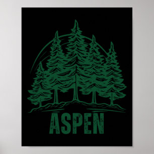 Aspen Colorado Berg Skidor Tall Träd Utomhus Usa Poster