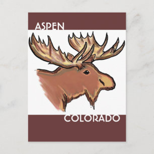 Aspen Colorado brunmosa-vykort Vykort