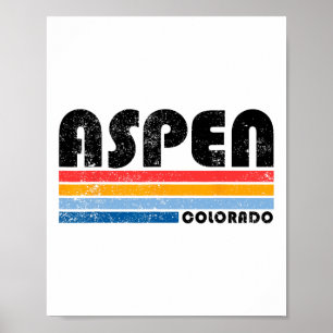Aspen Colorado Co Mountain Skiing Vintage Aspen Sk Poster