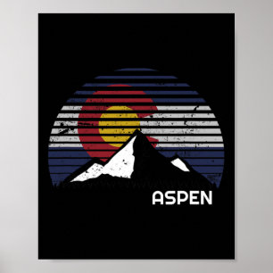 Aspen Colorado Flagga - Berget av bläckfågeldagen Poster