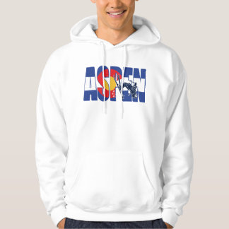 Aspen Colorado med Skier Hoodie