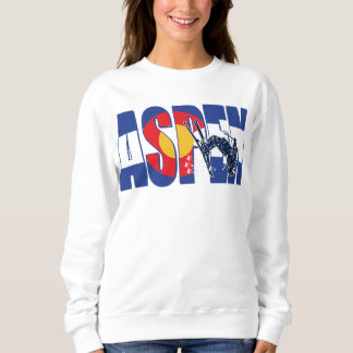 Aspen Colorado med Skier T Shirt