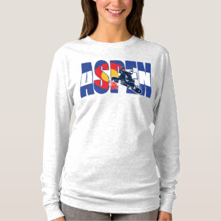 Aspen Colorado med Snowboarder T Shirt