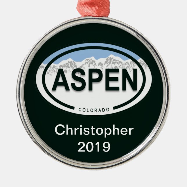 Aspen Colorado Mountain Märkre Ornament (Framsidan)