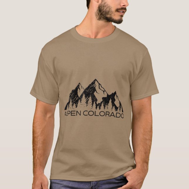Aspen Colorado Mountain Souvenir Gift Coola T Shirt (Framsida)