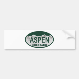 Aspen Colorado registreringsskylt Bildekal