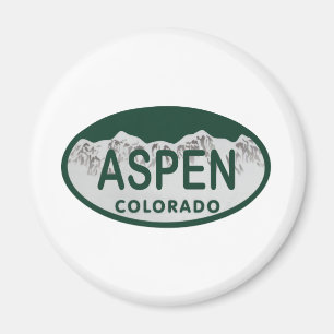 Aspen Colorado-registreringsskylt Magnet