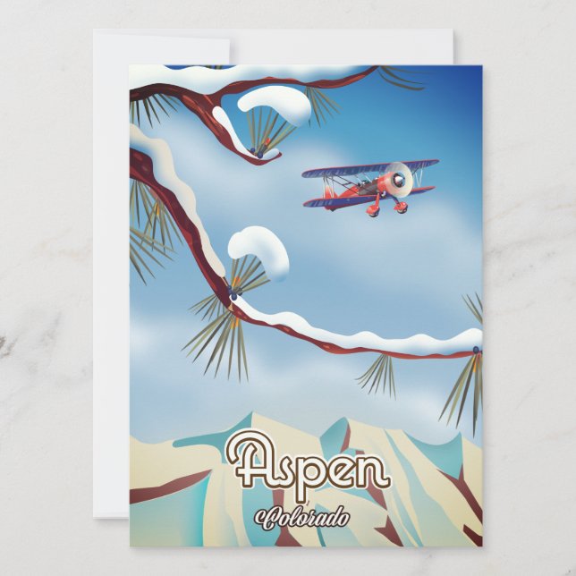Aspen Colorado reseinformation affisch (Framsida)