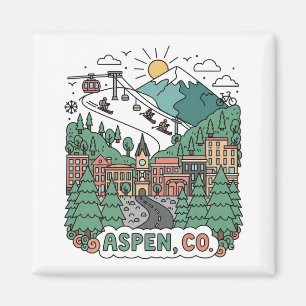 Aspen Colorado Resor Magnet