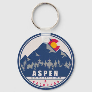 Aspen Colorado Retro Sunset Souvenirs 80-tal Nyckelring