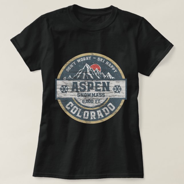 Aspen Colorado Rocky mountains Tee Hiking Camping (Design framsida)