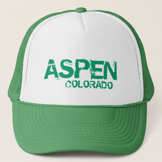 Aspen Colorado simpel grönt hat Truckerkeps (Framsida)