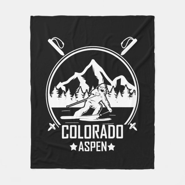 Aspen Colorado ski Fleecefilt (Framsidan)