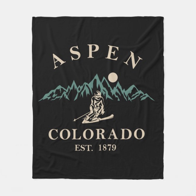 Aspen Colorado ski Fleecefilt (Framsidan)