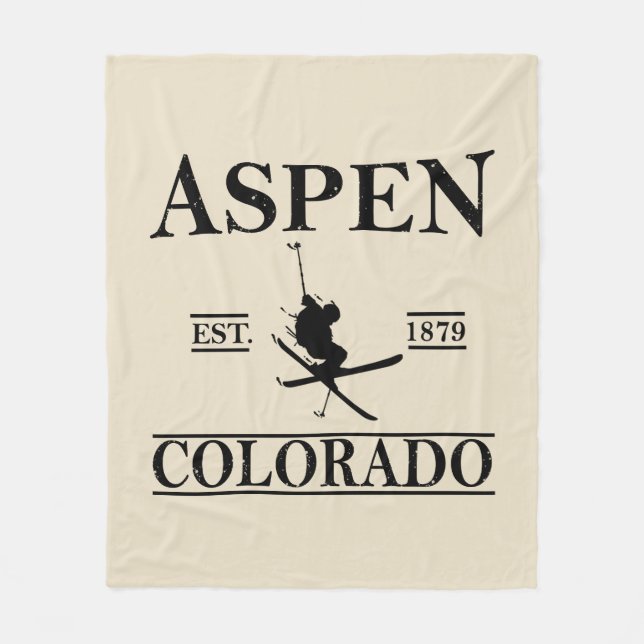 Aspen Colorado ski Fleecefilt (Framsidan)