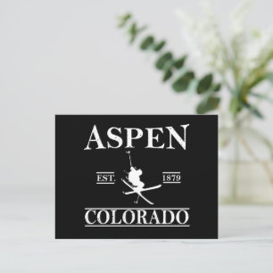 Aspen Colorado ski Helg Vykort