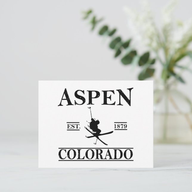 Aspen Colorado ski Helg Vykort (Stående Fram)
