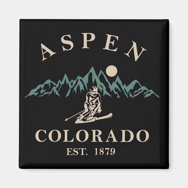 Aspen Colorado ski Magnet (Framsidan)