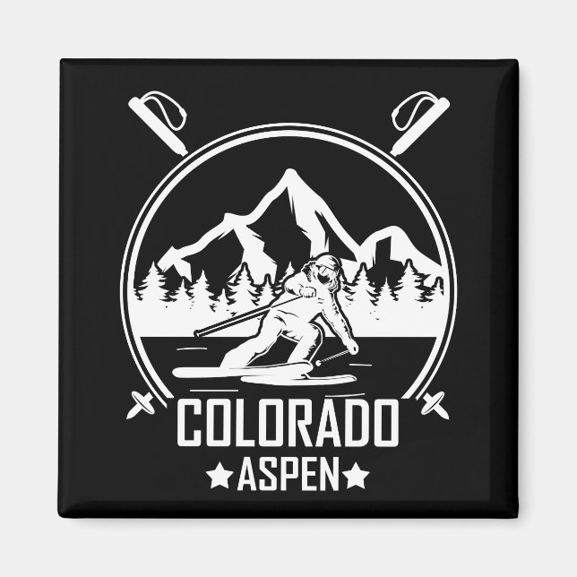 Aspen Colorado ski Magnet (Framsidan)
