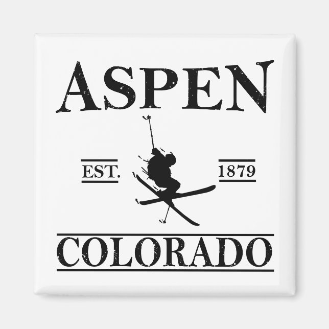 Aspen Colorado ski Magnet (Framsidan)