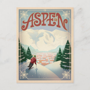 Aspen, Colorado Ski Slopes Vykort