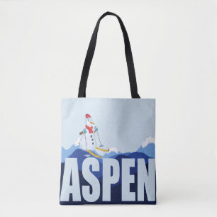Aspen Colorado Ski Tote Bag Tygkasse