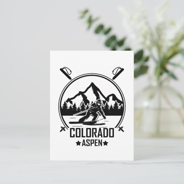 Aspen Colorado Ski Vykort (Stående Fram)