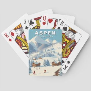 Aspen Colorado Skidäck Vintage Resa Casinokort
