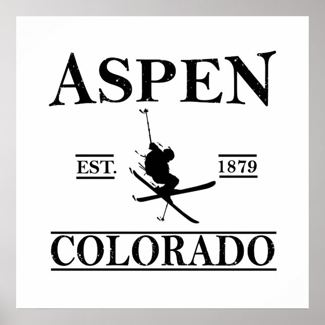 Aspen Colorado skidåkning Poster (Framsidan)