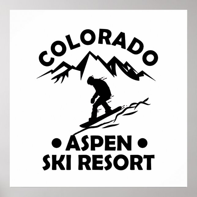 Aspen Colorado skidort Poster (Framsidan)