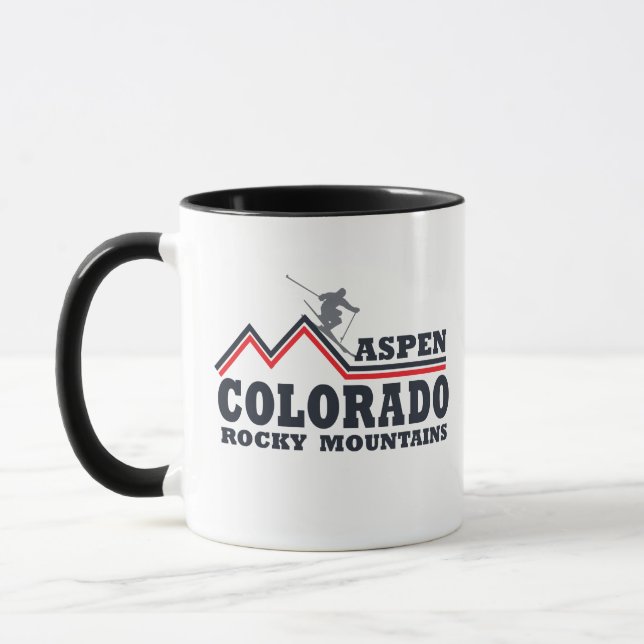 Aspen Colorado-skidorten Mugg (Vänster)