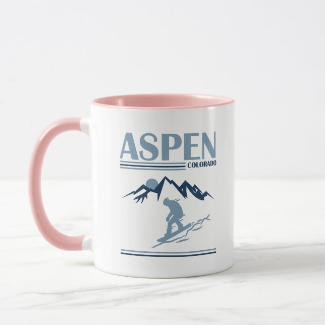 Aspen Colorado-skidorten Mugg (Vänster)