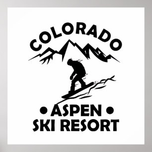 Aspen Colorado-skidorten Poster