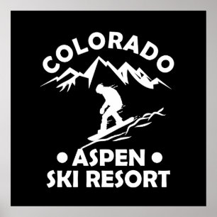Aspen Colorado-skidorten Poster