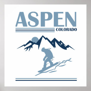 Aspen Colorado-skidorten Poster