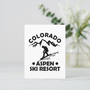 Aspen Colorado-skidorten Vykort