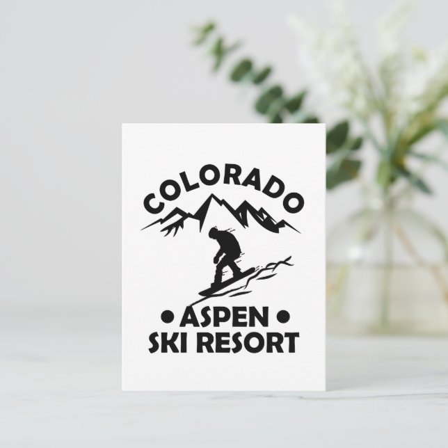Aspen Colorado-skidorten Vykort (Stående Fram)