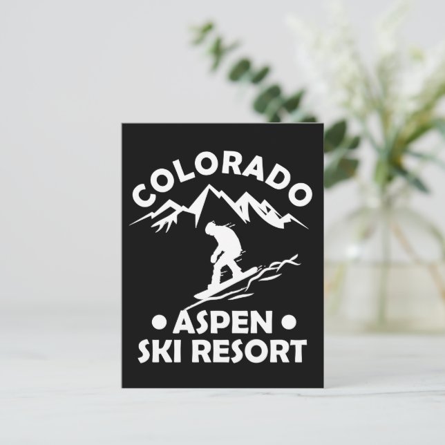 Aspen Colorado-skidorten Vykort (Stående Fram)