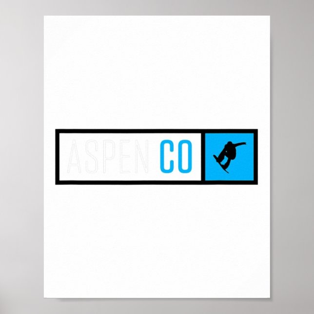Aspen Colorado Snowboard-lådtyp Poster (Framsidan)