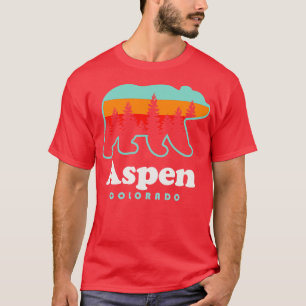 Aspen Colorado Souvenir Bear Rocky mountains T Shirt