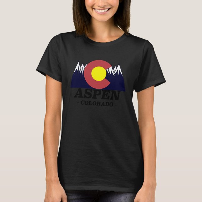Aspen Colorado   Souvenir T Shirt (Framsida)