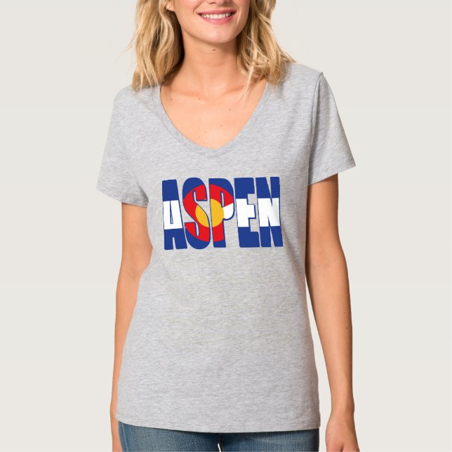 Aspen Colorado T Shirt (Framsida)