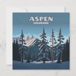 Aspen Colorado Träd Snö Bergarbergen Retro