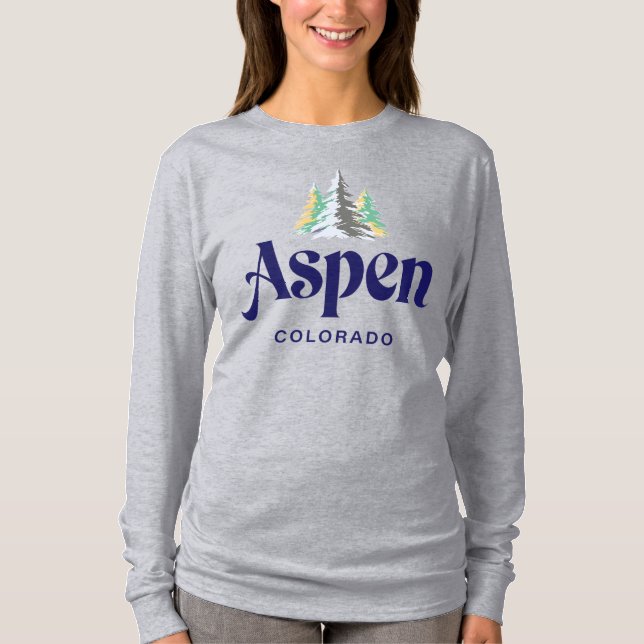 Aspen Colorado United States T Shirt (Framsida)