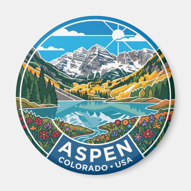 Aspen Colorado USA Magnet (Framsidan)