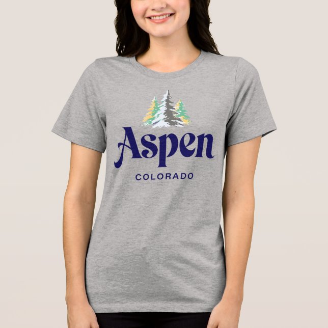 Aspen Colorado USA T Shirt (Framsida)