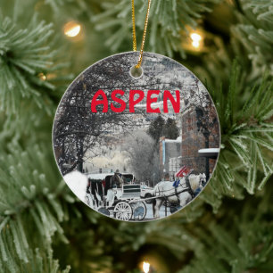 Aspen Colorado Vacation Bild jul Ornament