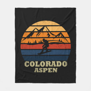 Aspen Colorado vintage snowboarder Fleecefilt