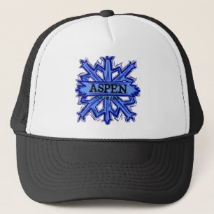 Aspen Colorado vintersnowflake Truckerkeps